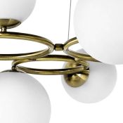 Люстра подвесная Lightstar без лампы 815091 GLOBO 9х40W G9 белый/латунь