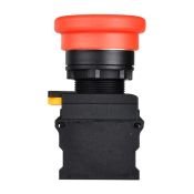 Кнопка &quot;Грибок&quot; MI-BG60-11M-3-21-K04 без фиксации d=22мм 1NO+1NC красная IP54 MASTER IEK