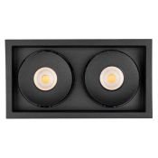 Встраиваемый светильник  18W Белый теплый 028151 CL-SIMPLE-S148x80-2x9W 220V IP20 поворотный прямоугольный черный