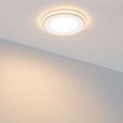 Встраиваемый светильник-панель  12W Белый дневной 016568  LT-R160WH стекло 220V IP20 круглый белый (с витрины)