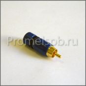 RCA Штекер Gold/Blue  чёрный