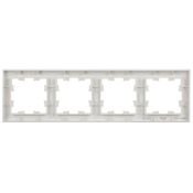 Рамка пластик 4 поста IEK BRITE BR-M42-K01 РУ-4-БрБ белый