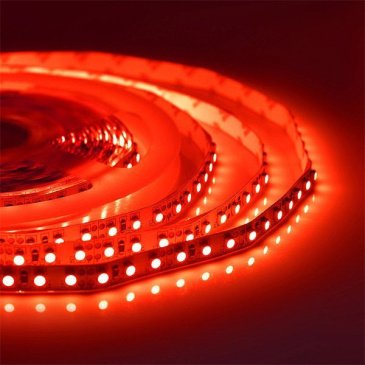 Светодиодная лента Красный 3528 12V  4.8W/m 60Led/метр 00-35 8мм