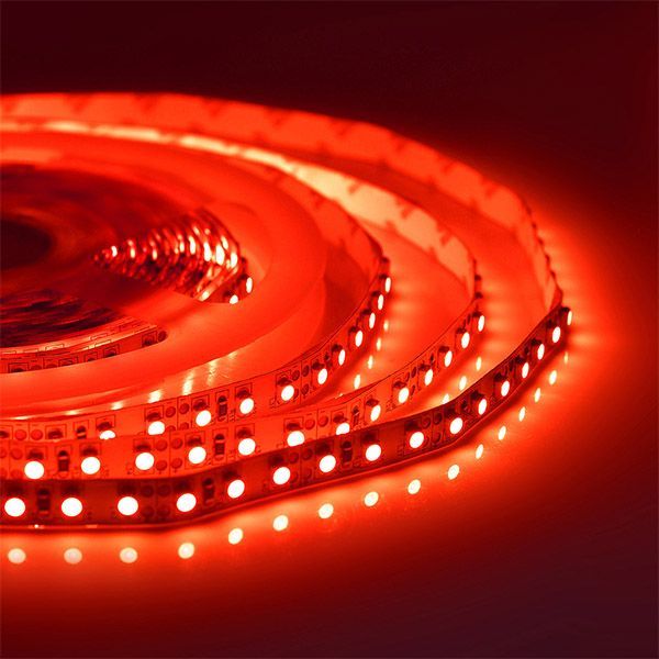Светодиодная лента Красный 3528 12V  4.8W/m 60Led/метр 00-35 8мм