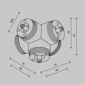 Пятиконечный коннектор для системы Shelf без ввода питания CA020L5C-B чёрный