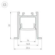 алюминиевый профиль S-LUX SL-COMFORT-2322-F-2000 ANOD 031770