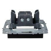 Выключатель встраиваемый одноклавишный проходной с подсветкой IEK BRITE BR-V12-1-10-K02 ВС10-1-7-БрЧ черный