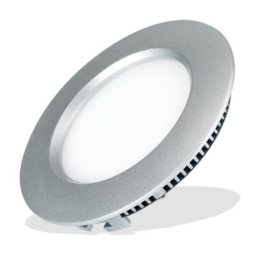 Встраиваемый светильник-панель   6W Белый теплый  015338 MD120-6W 220V IP20 круглый серебристый