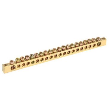 Шина PEN "земля-ноль" 6х9мм 20/2 (20групп/крепеж по краям) YNN11-20-100 IEK