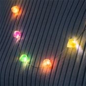 фигурка  светодиодная на батарейках бусы &quot;Сердечки&quot;, 80 см, 3 режима, свечение тёплое белое