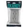 Штепсельная розетка встраиваемая двойная IEK SKANDY 10А SK-R23-10-K23-F SK-R09S без з/к с з/ш в сборе серебряный