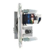Розетка встраиваемая комбинированная IEK SKANDY SK-AK20-1-K50 SK-A14N TV+RJ45 кат.5E металл никель