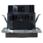 Штепсельная розетка встраиваемая IEK BRITE 16А BR-R14-16-U22-018-K46 РЮш11-1-БрС с з/к и шторками с USB A+C 18Вт сталь