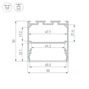 алюминиевый профиль ARH-LINE-M-5050-2000 BLACK 053403