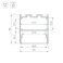 алюминиевый профиль ARH-LINE-M-5050-2000 BLACK 053403