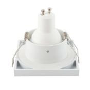 Встраиваемый светильник без лампы DENKIRS ENKEL DK3014-WH GU10 белый квадратный IP44