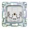 Штепсельная розетка встраиваемая IEK SKANDY 16А SK-R11-16-K06 SK-R05G с з/к без з/ш мятный