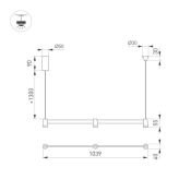 Подвесной светильник  16W Белый теплый 036594 SP-ELIZEO-S1000-16W Warm3000 220V IP20 фигурный черный