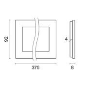 Рамка стеклянная VOLTUM S70 на 5 постов сталь