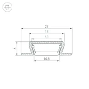 алюминиевый профиль KLUS MIC-FS-2000 WHITE 040729
