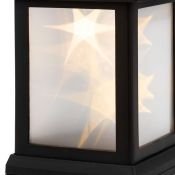 фигурка  светодиодная Декоративный фонарь Белый теплый 513-065, 10Led, 3хАAА, черный корпус, мерцание, IP20
