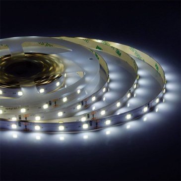 Светодиодная лента Белый 2835 12V  9.6W/m 60Led/метр 00-55 Стандарт 10мм IP20