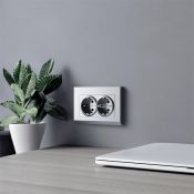 Рамка пластик для двойной розетки WERKEL Stark W0081865 серебряный матовый