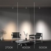 Трековый светильник 40W Белый теплый - белый дневной TR197-3-40WCCT-M-W Фокус / Focus Led Trinity IP20 белый