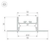 алюминиевый профиль SL-LINIA45-FANTOM-2000 ANOD 027160
