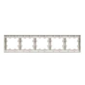 Рамка пластик 5 постов IEK BRITE BR-M52-K91 РУ-5-БрАБ арктический белый