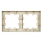Рамка пластик 2 поста IEK BRITE BR-M22-K10 РУ-2-БрКр бежевый