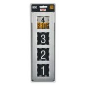 Рамка металлическая 4 поста IEK BRITE BR-M42-M-21-K47 РУ-4-1-Бр алюминий RE AL