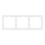 Рамка пластик 3 поста Arlight FRM-NOBE-SFPL-3-WH 054219 белый