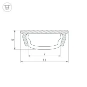 алюминиевый профиль гибкий ARL ARH-BENT-W11-2000 ANOD BLACK 039583