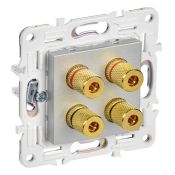 Розетка встраиваемая аудио IEK SKANDY SK-S40-K23 SK-A01S серебряный