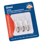 Лампа накал. для рождественских горок 48V 3W E10 IL-CT13-CL-03-E10-48V SET3 BLISTER для горки на 5 ламп (упаковка 3 шт)