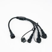 Разветвитель для гирлянд ALEDUS SP-3Lines-B 1-3, 2Pin, черный