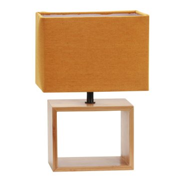 светильник настольный без лампы UML-B401 E27 ORANGE-WOOD UL-00010955 оранжевый