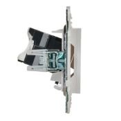 Розетка встраиваемая комбинированная IEK SKANDY SK-AK20-1-K01 SK-A14W TV+RJ45 кат.5E арктический белый