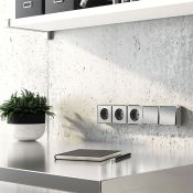 Выключатель накладной  одноклавишный WERKEL GALLANT W5010006 IP20 серебряный