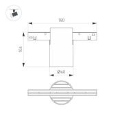 Трековый светильник  15W Белый дневной 059256 MAG-ORIENT-AXIO-R60 цилиндр трековый черный