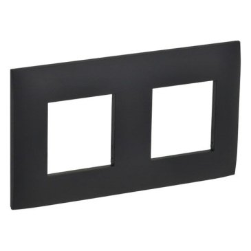 Рамка пластик 2 поста IEK SKANDY SK-M22-K53 SK-F02G графит