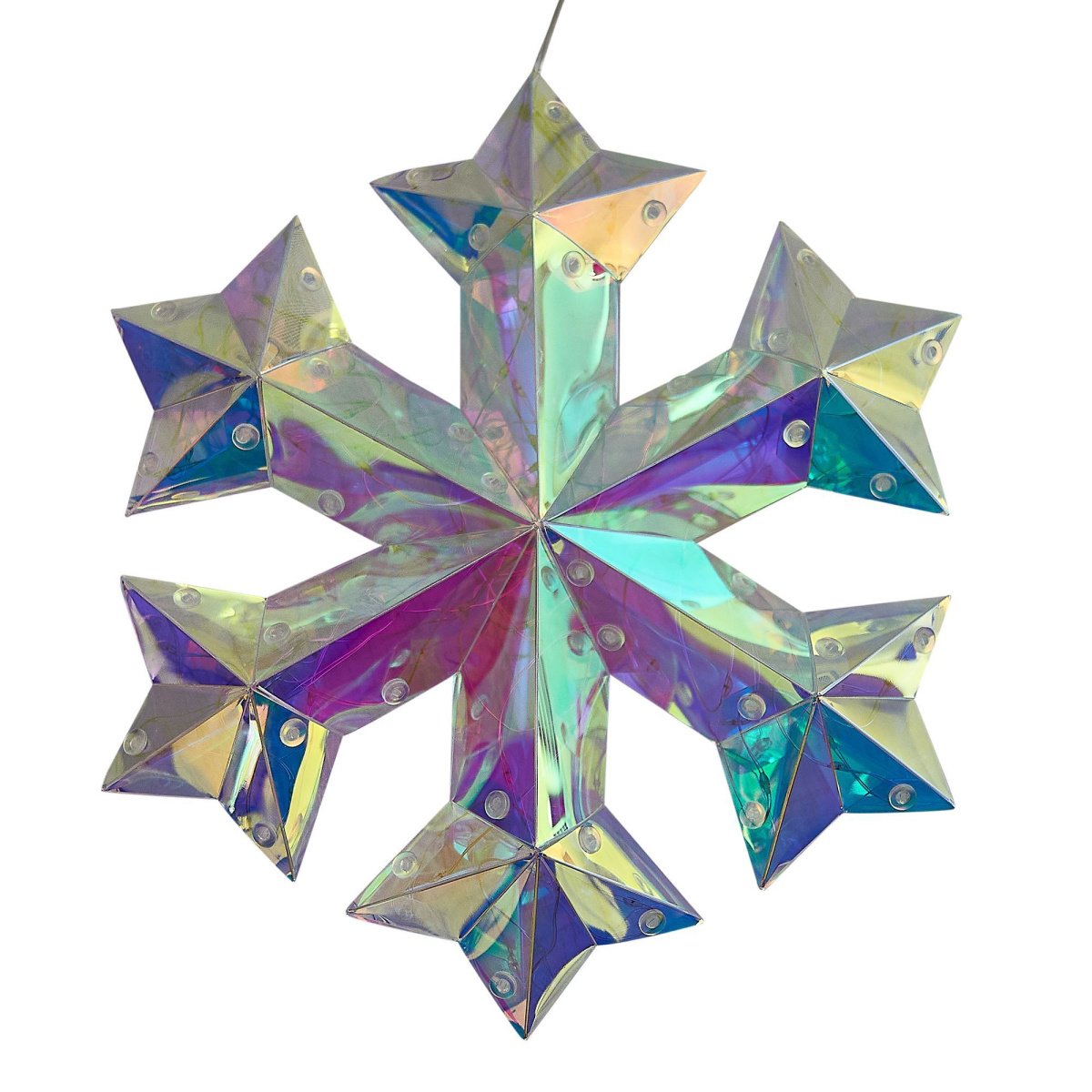 фигура светодиодная РАДУЖНАЯ СНЕЖИНКА UL-00012222 ULD-R512 3АА SNOWFLAKE