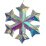 фигура светодиодная РАДУЖНАЯ СНЕЖИНКА UL-00012222 ULD-R512 3АА SNOWFLAKE