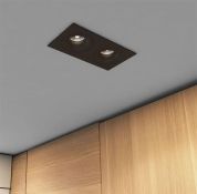 Встраиваемый светильник без лампы DENKIRS ROTO DK2122-BK 2xGU10 черный прямоугольный