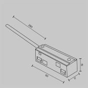 Ввод питания для магнитного шинопровода TRA034B-42B-1 Exility черный