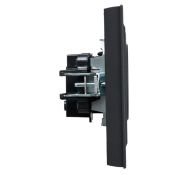 Штепсельная розетка встраиваемая IEK BRITE 10А BR-R10-10-K53-F РСР10-1-0-БрГ без з/к и шторками в сборе графит