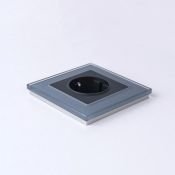 Штепсельная розетка встраиваемая WERKEL 16A 250V W1171108 с/з с шторками черный матовый