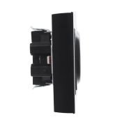 Штепсельная розетка встраиваемая двойная IEK BRITE 16А BR-R24-16-K02-F РСш12-3-БрЧ с з/к и шторками в сборе черный