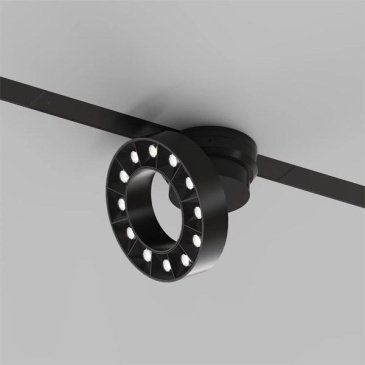 Трековый светильник  12W Белый-MIX SMART GRILL DK8030-BK IP20 на шинопровод управляемый черный